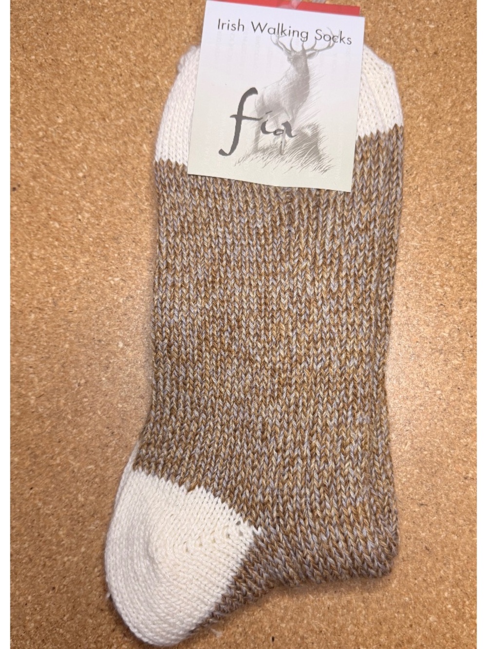 Fia  Wool/Acrylic Blend  Irish Walking Socks  Large New